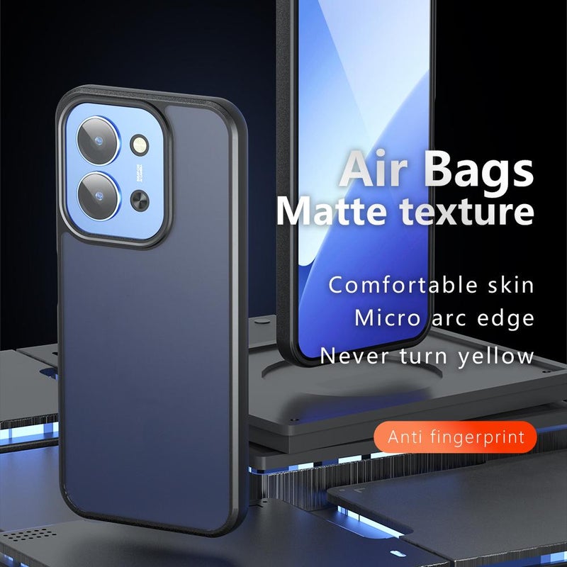 إيروريكس جراب هاتف هجين من البولي يوريثان الحراري لهاتف Redmi 15C 5G/4G EU مقاس 173 مم / Poco C85 5G Armor Big Pore PC (شفاف) - Image 2