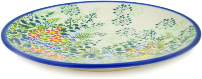 Polmedia Polish Pottery طبق حلوى بولندي أصلي من الفخار بتصميم نيو لايف يدوي الصنع في بولسوافيا بولندا مع شهادة الأصالة - Image 2