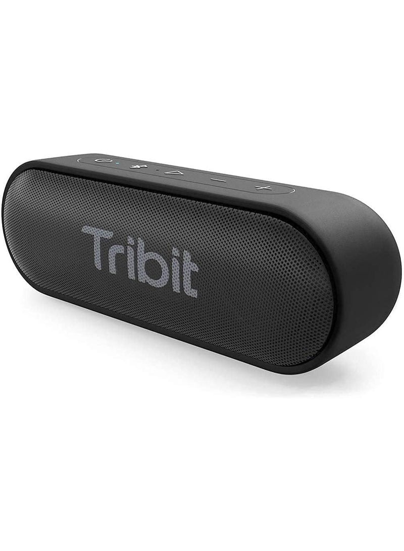 تريبيت مكبر صوت بلوتوث محمول Tribit XSound Go – قوة 16 واط مع تقنية XBass، بطارية تدوم 24 ساعة، مقاوم للماء IPX7، بلوتوث 5.3، مثالي للرحلات والشاطئ والاستحمام (أسود) - Image 1