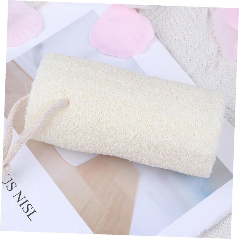 Natural Loofah Bath Brush Set 4pcs 2 Cylindrical 2 Flat Exfoliating Scrubbers For Gentle Skin Renewal - Image 5