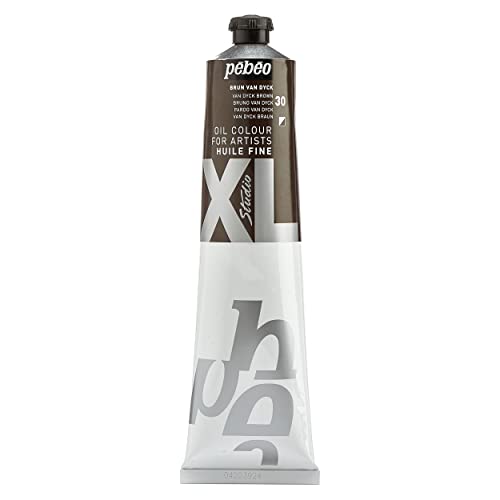 Pebeo Pébéo - Fine Oil XL 200 ML - Van Dyck Brown Oil Paint - Pébéo Oil Painting - Van Dyck Brown 200 ml - Image 1