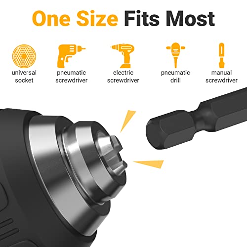 HANPURE Impact Socket Adapter Set for Drill - Tools for Men Gadgets 1/4" 3/8" 1/2" Impact Grade Driver Bit Set Extension Bit with Holder Ratchet Wrench Nut Hex Drive Adapter Hand Power Accessories Cool Stuff - Image 3
