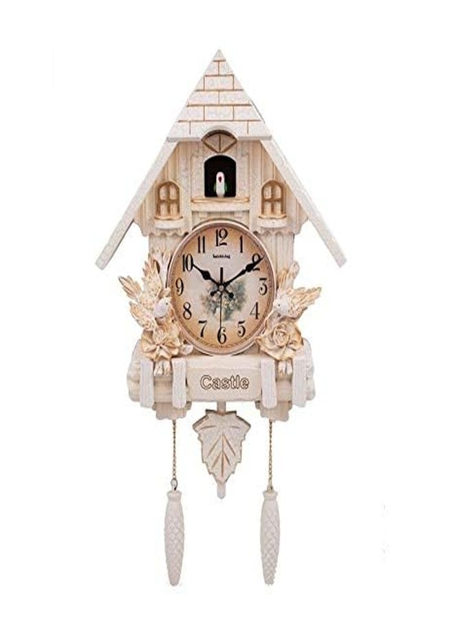 Three Secondz Plastic Cuckoo Living Bird Alarm Analog Wall Clock (Off-White, 65 Cm X 16 Cm X 37 Cm) - Image 2