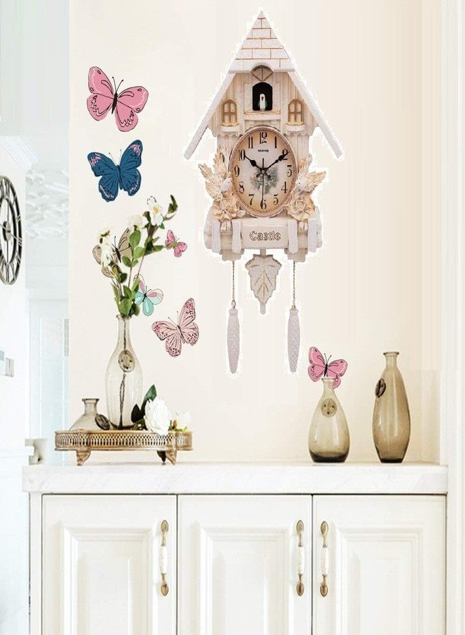 Three Secondz Plastic Cuckoo Living Bird Alarm Analog Wall Clock (Off-White, 65 Cm X 16 Cm X 37 Cm) - Image 3