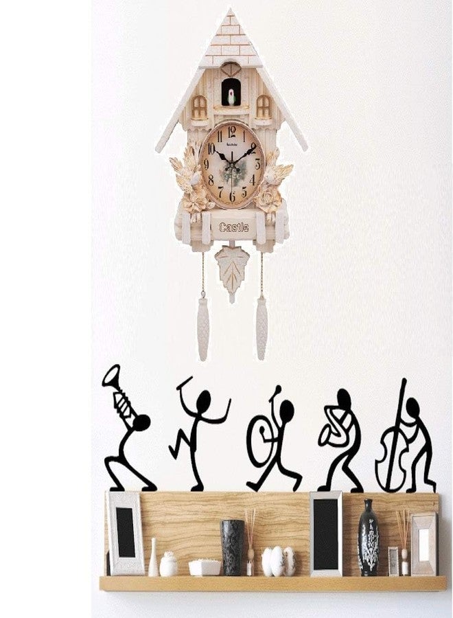 Three Secondz Plastic Cuckoo Living Bird Alarm Analog Wall Clock (Off-White, 65 Cm X 16 Cm X 37 Cm) - Image 4
