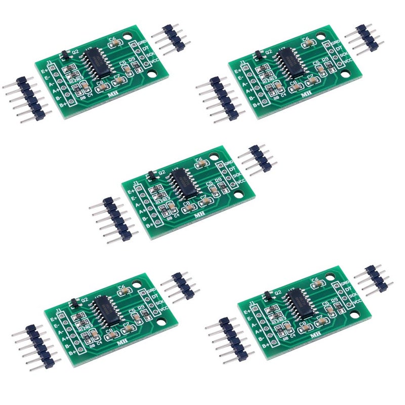 Stemedu 5PCS HX711 Load Cell Amplifier A/D 24 Bits Precision Breakout Board Dual-Channel Weighing Sensors Converter Modules for Arduino for Raspberry Pi - Image 1