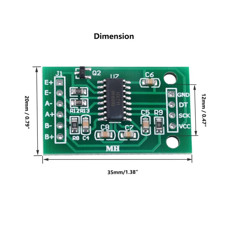 Stemedu 5PCS HX711 Load Cell Amplifier A/D 24 Bits Precision Breakout Board Dual-Channel Weighing Sensors Converter Modules for Arduino for Raspberry Pi - Image 4