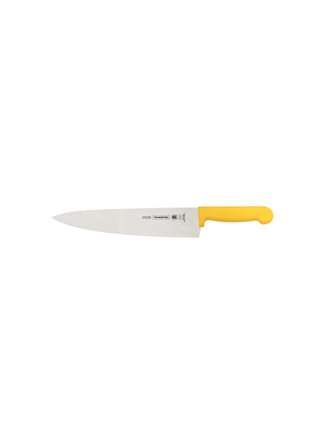 TRAMONTINA Professional Meat Knife – 10-Inch Stainless Steel Blade with Yellow Textured Polypropylene Handle – Heavy-Duty Design - Image 1