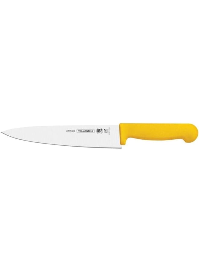 TRAMONTINA Professional Meat Knife – 10-Inch Stainless Steel Blade with Yellow Textured Polypropylene Handle – Heavy-Duty Design - Image 2