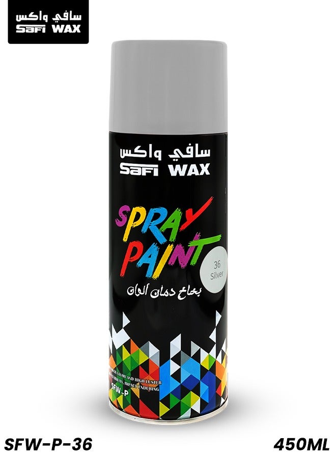 Safi WAX Combo - Buy 4pcs SAFI WAX Spray Paint Silver 450ml Versatile, Fast-Drying, and Glossy Finish for Multiple Surfaces SFW-P-36 - Image 2