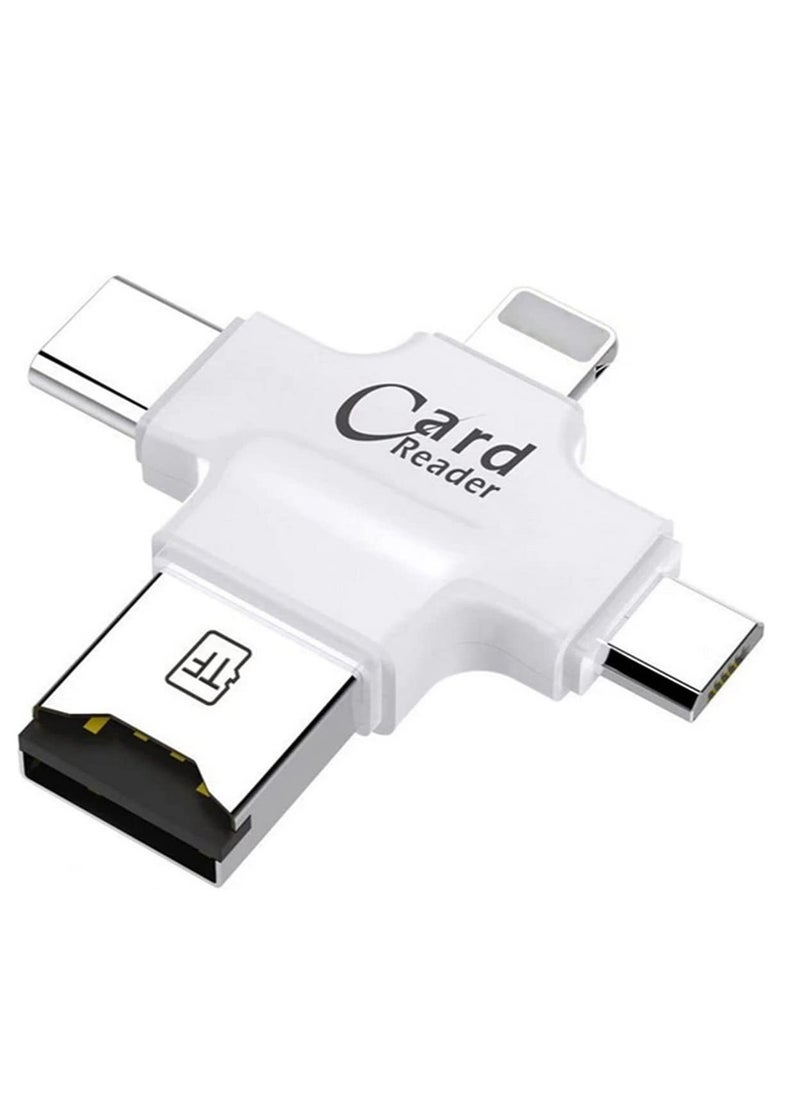 ELTRAZONE 4in1 Stylish Micro USB Type C OTG TF Card Reader for IOS iPhone Android Samsung - Image 1