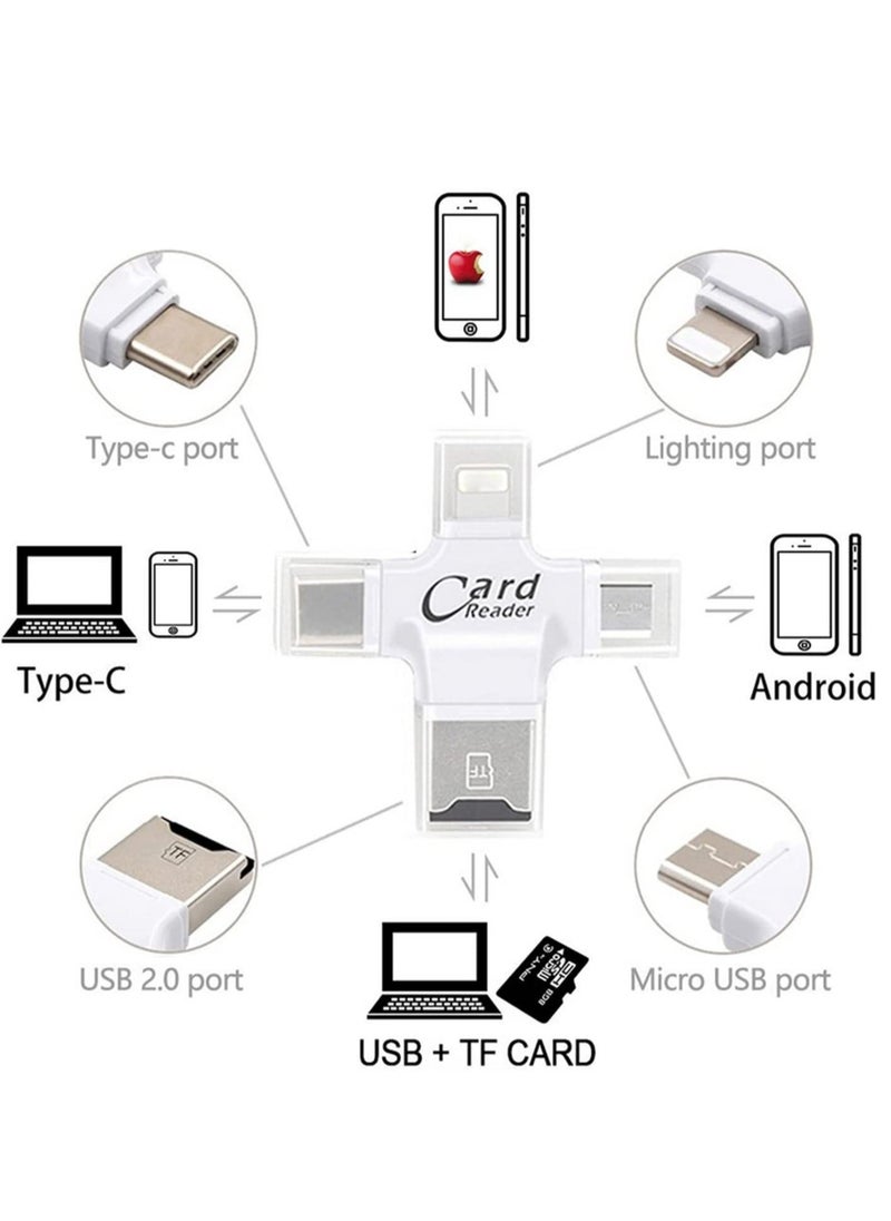 ELTRAZONE 4in1 Stylish Micro USB Type C OTG TF Card Reader for IOS iPhone Android Samsung - Image 3