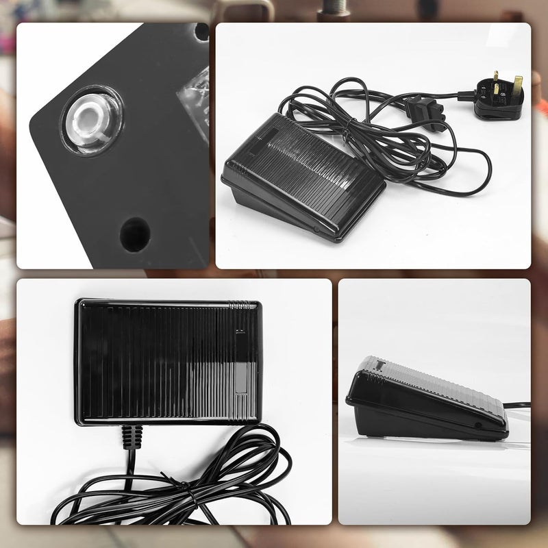 Flylin Sewing Foot Controller Pedal, Replacement Foot Pedal and Power Cord Sewing Machine with Power Cord UK Plug 220V for Singer - Image 5