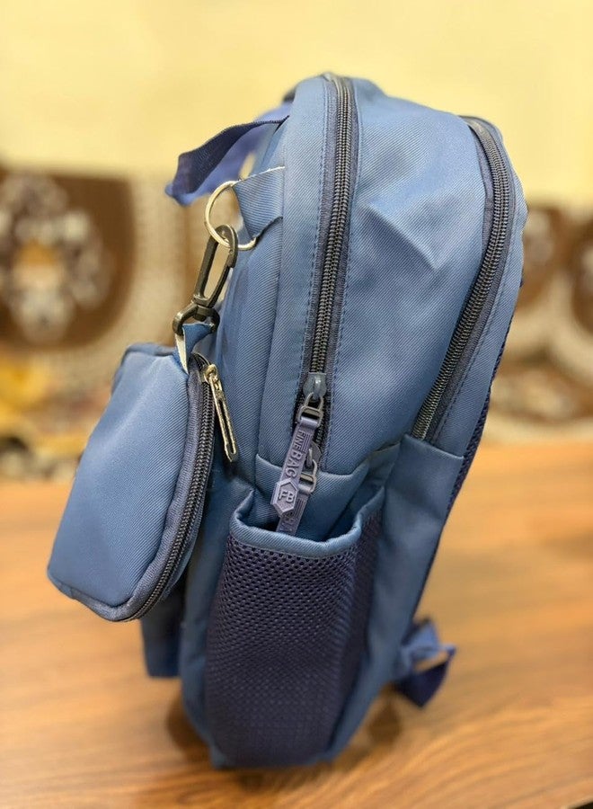 Spytek Fine Bac Kitty Love Kids School Backpack, Blue, Cute Cat Face Design, with Coin Pouch - Image 3