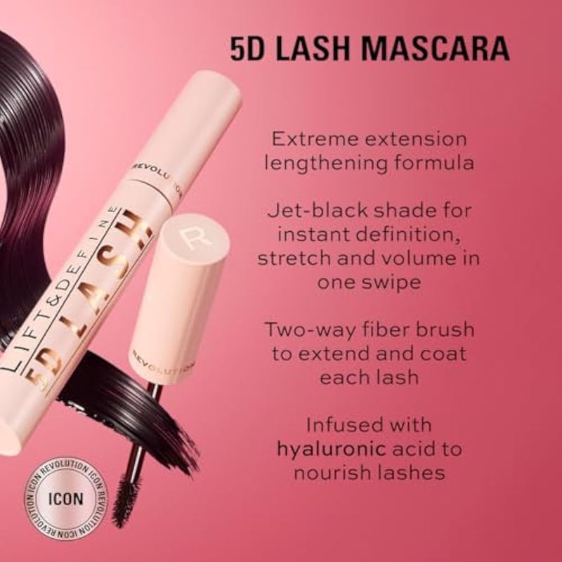 Makeup Revolution Revolution Lift & Define 5D Lash Mascara - Image 2