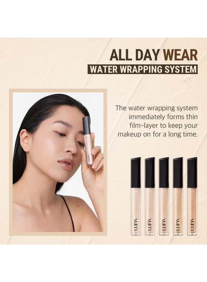 AK AEKYUNG Aekyung Luna Longlasting Tip Concealer, Full Coverage Korean Makeup, Liquid Concealer For Under Eye Dark Circles Coverfit, 01 Vanilla, 0.26 Fl Oz - Image 4