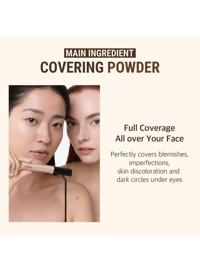 AK AEKYUNG Aekyung Luna Longlasting Tip Concealer, Full Coverage Korean Makeup, Liquid Concealer For Under Eye Dark Circles Coverfit, 01 Vanilla, 0.26 Fl Oz - Image 5