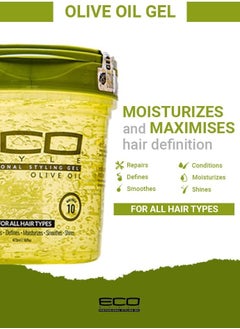 ECO Eco Style Olive Oil Styling Gel Green 473ml  - Image 2