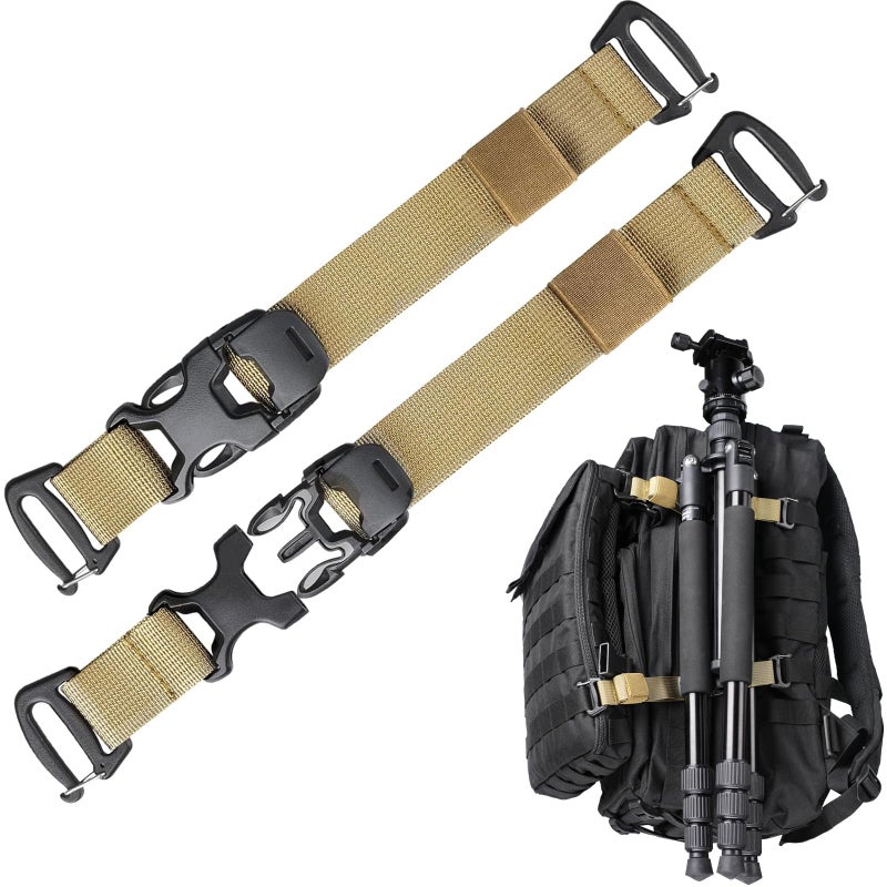 Pitozer Molle Tactical Backpack Straps 24 Adjustable Rush Tier System Molle Accessories for Military Assault Backpack Army Rucksack Attachment Nylon Compression Tie Down Strap for Tripod Gear Sleeping Bag - Image 2
