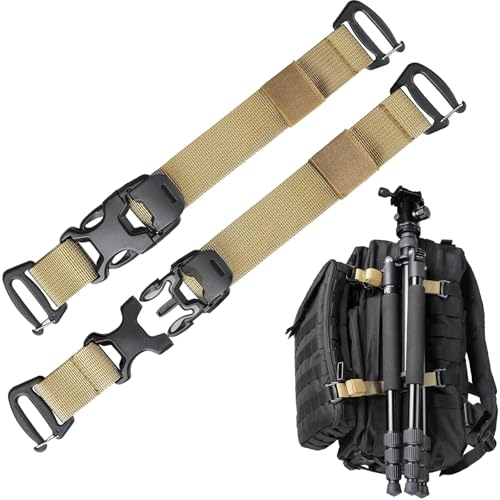 Pitozer Molle Tactical Backpack Straps 24 Adjustable Rush Tier System Molle Accessories for Military Assault Backpack Army Rucksack Attachment Nylon Compression Tie Down Strap for Tripod Gear Sleeping Bag - Image 1