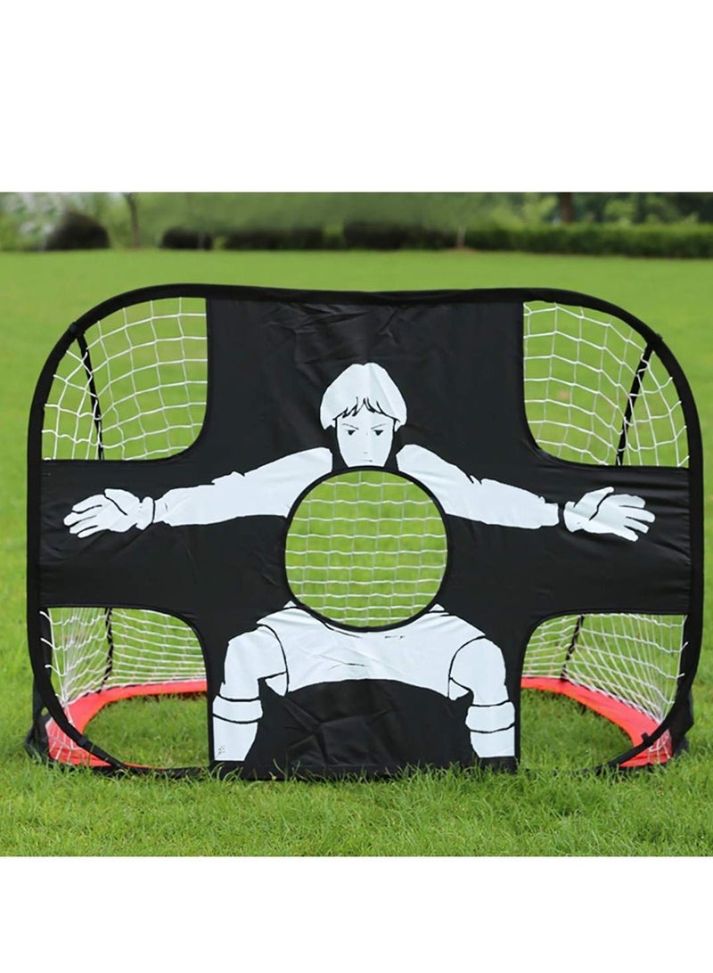 2 in 1 Soocer Goal for Kids Pop Up Kids Soccer Net Soccer Target with Carry Bag Perfect for Backyard Indoor Outdoor Sports and Practice