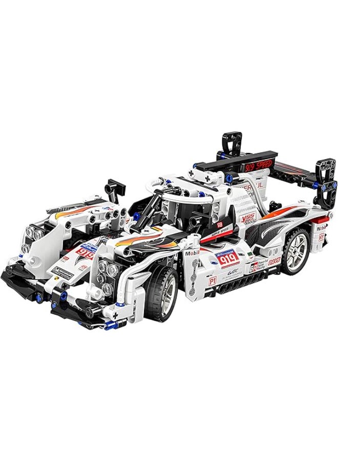 Race Car Building Set, 588 Pieces, White, Ages 6+ - Image 1