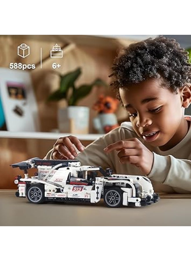 Race Car Building Set, 588 Pieces, White, Ages 6+ - Image 3