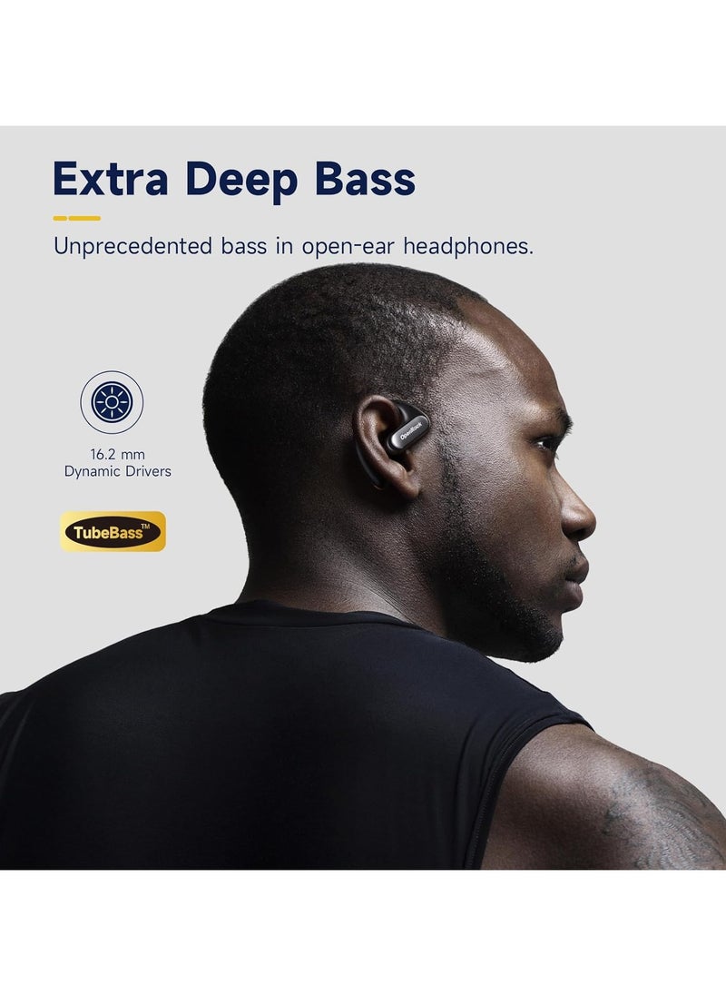 OpenRock - Pro Open-Ear Air Conduction Headphones, Bluetooth 5.2 Wireless Earbuds, 46 Hrs Playtime with Charging Case, Extra Deep Bass, IPX5 Waterproof, Sports Earphones for Running, Driving, Workout - Image 1