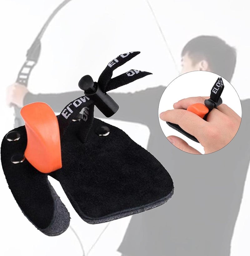 كلاراكو واقي إصبع الرماية، ملحقات تدريب اليد اليمنى، حماية الإبهام لقوس القوس المنحني، للشباب، للتدريب على الرماية والصيد - Image 4