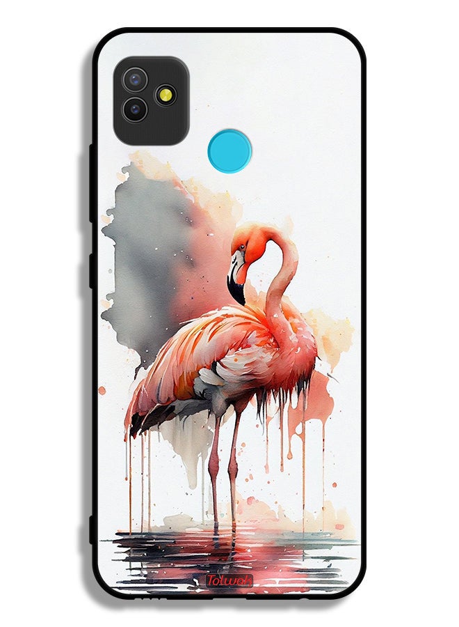 Tolwak Tecno Pop 5 Protective Case Cover Tropical Watercolor Art - Image 2