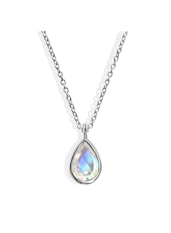 Moon Magic Authentic Moonstone Necklace for Women | Onyx, Labradorite, Black Obsidian Necklaces/Real 925 Sterling Silver |18k Rose and Yellow Gold Enchanted Crystal Necklace for Women/Genuine Jewelry - Image 1