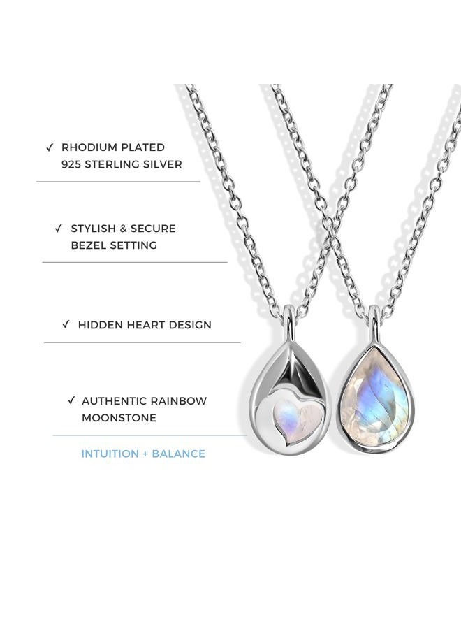 Moon Magic Authentic Moonstone Necklace for Women | Onyx, Labradorite, Black Obsidian Necklaces/Real 925 Sterling Silver |18k Rose and Yellow Gold Enchanted Crystal Necklace for Women/Genuine Jewelry - Image 3