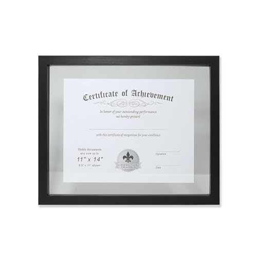 Lawrence Frames Multi Use Float Document Frame, Black, 11x14 - Image 4
