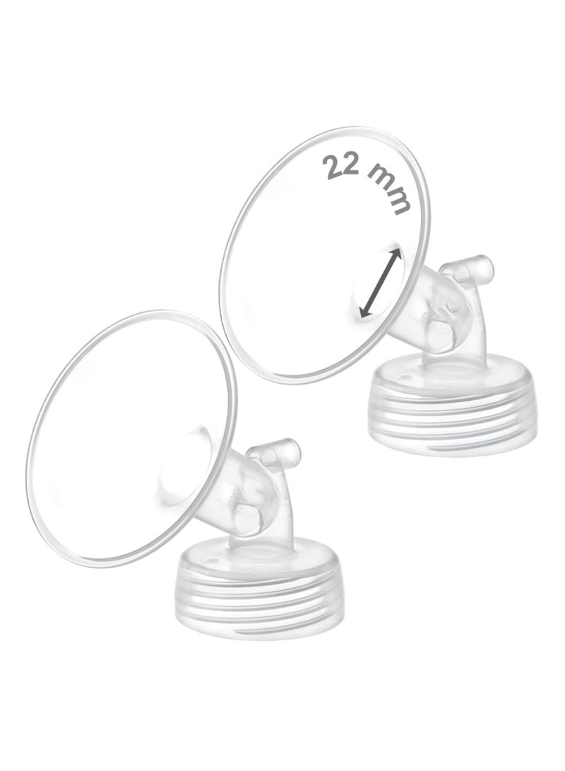 SYOSI 2Pcs Pump Part for Spectra S1 S2 Spectra 9 Plus Breastpump Accessories Incl Wide Mouth Flange Not Original for Spectra Flange Not Spectra Baby USA Parts 22mm - Image 1