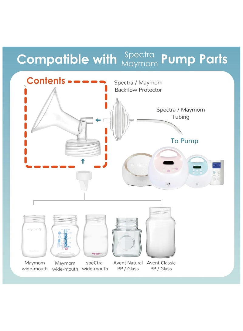 SYOSI 2Pcs Pump Part for Spectra S1 S2 Spectra 9 Plus Breastpump Accessories Incl Wide Mouth Flange Not Original for Spectra Flange Not Spectra Baby USA Parts 22mm - Image 2