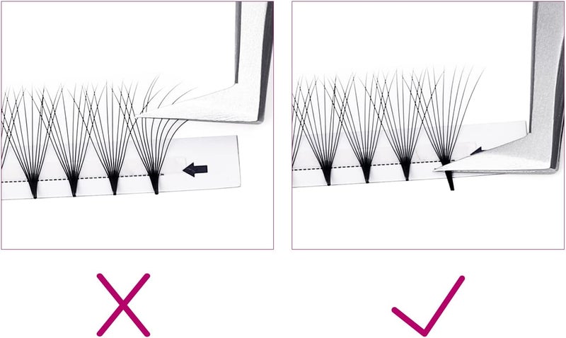 FADLASH Volume Lash Extensions 10D 0.07 C Curl 18mm Premade Fans Eyelash Extensions Pointed Base Middle Stem Lashes (10D-0.07-C, 18mm) Smooth joint - Image 4