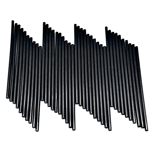BATDIYOW Mini Black Hot Glue Gun Sticks 40 PCS 8" Long x 0.27" Diameter Compatible with Most Glue Guns - Image 1