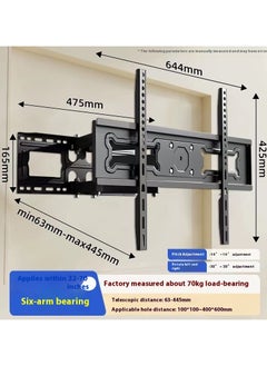 BESSGROUP Full Motion TV Wall Mount for Most 32-60 inch TVs up to 35kg, Wall Mount TV Bracket with Dual Articulating Arms, Swivel, Tilt, Max VESA 400x400mm  - Image 4