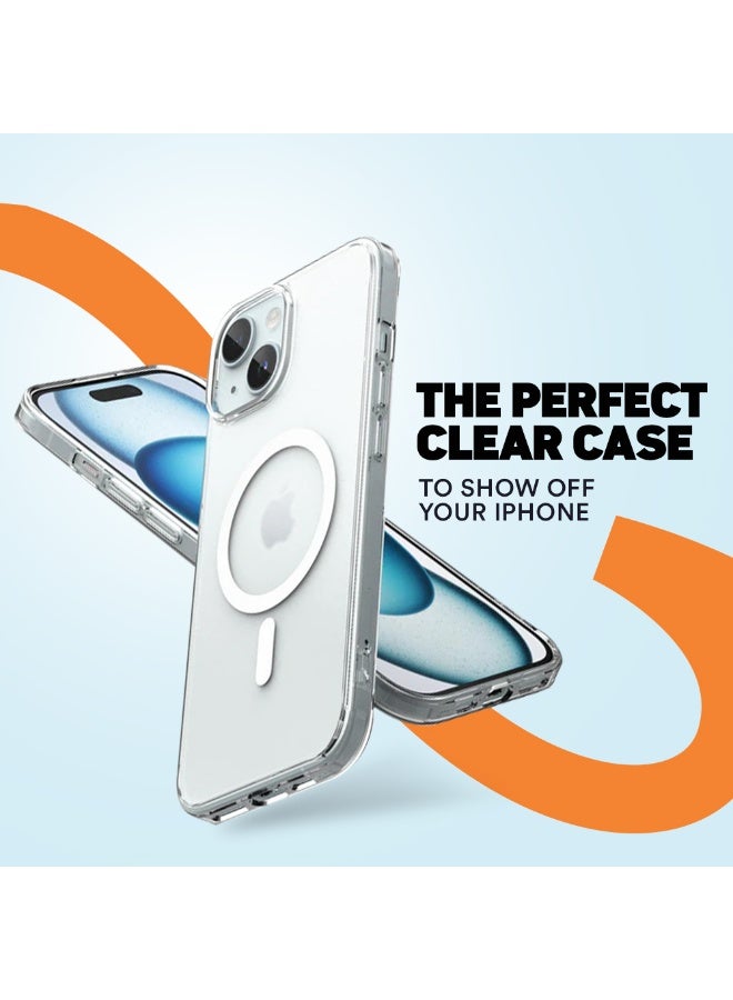 FITIT جراب FITIT CLEAR CASE 6.7" IPHONE 15 Plus شفاف، مضاد للاصفرار، رفيع للغاية، مقاوم للصدمات [حماية من السقوط بدرجة عسكرية] غطاء خلفي صلب مضاد للخدش - شفاف للغاية - Image 2