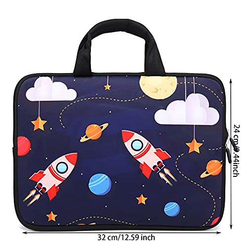 HAPLIVES 11" 11.6" 12" 12.1" 12.5" inch Laptop Carrying Bag Chromebook Case Notebook Ultrabook Bag Tablet Cover Neoprene Sleeve Fit Apple MacBook Air Samsung Google Acer HP DELL Lenovo Asus (Cool Rocket) - Image 2