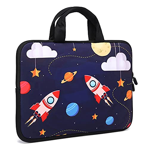 HAPLIVES 11" 11.6" 12" 12.1" 12.5" inch Laptop Carrying Bag Chromebook Case Notebook Ultrabook Bag Tablet Cover Neoprene Sleeve Fit Apple MacBook Air Samsung Google Acer HP DELL Lenovo Asus (Cool Rocket) - Image 3