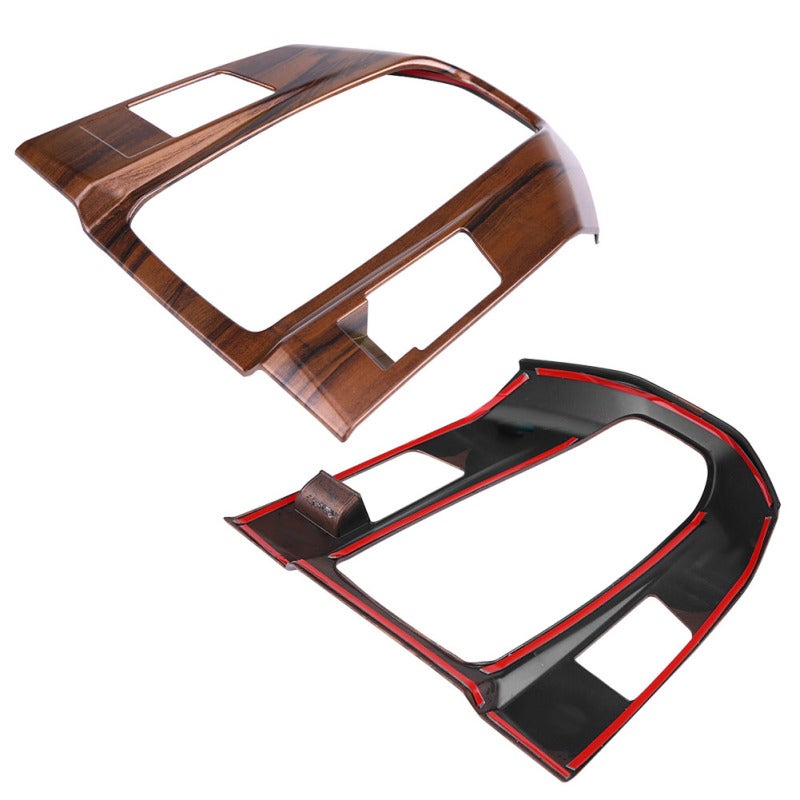 Car Interior Gear Shift Frame Cover Trim: Peach Wood Grain ABS Plastic - High Gloss Scratch Dust Protection Decorative Accessory for Honda CRV 2017 Center Console - Image 2