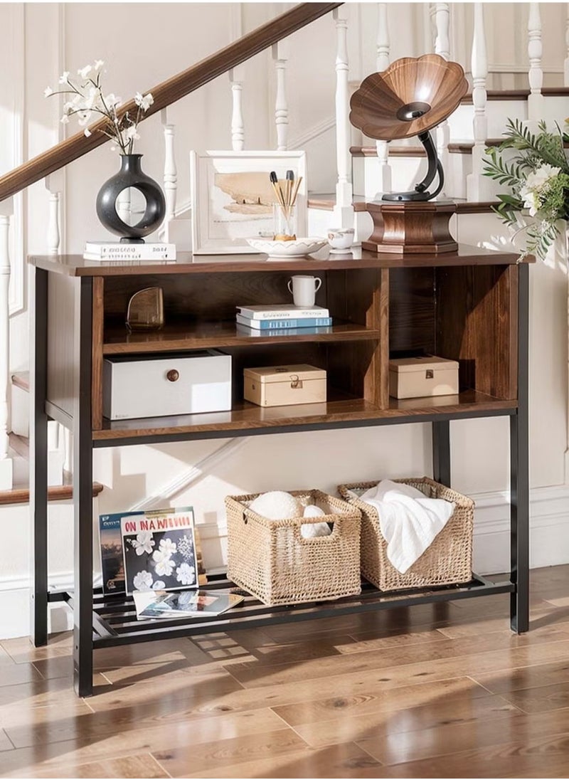 AGD Console Table, Coffee Storage Cabinet, Entryway Sideboard, with Open Storage Shelves, for Kitchen Dining Room, Living Room, Office  - Image 5