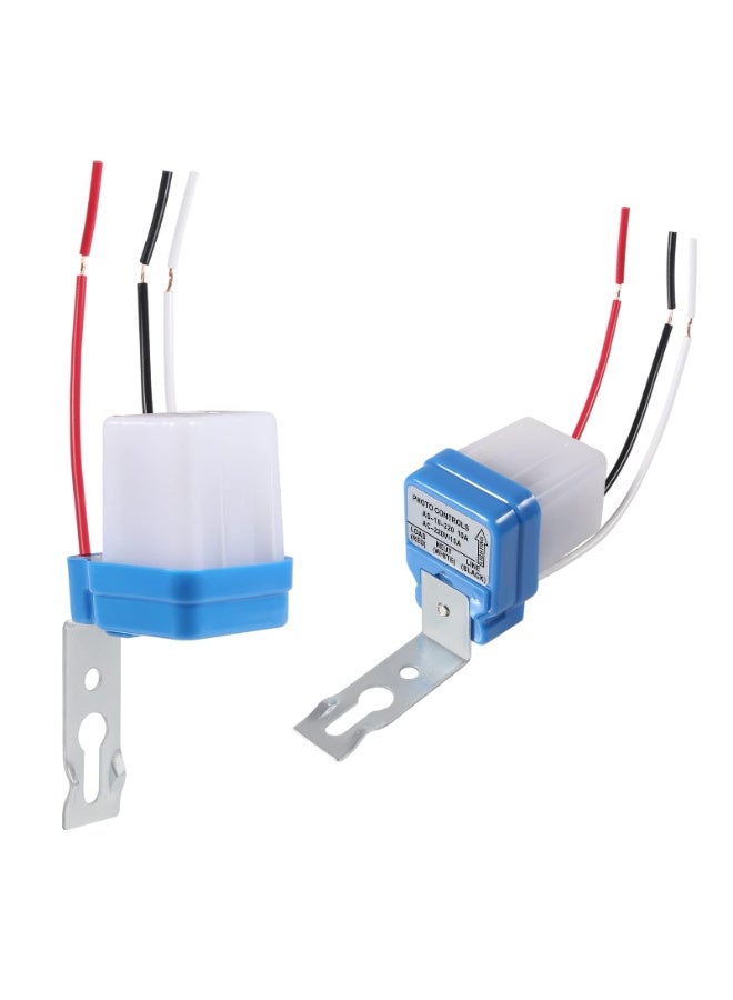 GNAFOTU Control Switch Photo Sensor, 6Pcs 220V Photocell Switch 10A Auto On/Off Photocell Light Sensor Switch Automatic Switch Light Photoswitch Rainproof Light Sensor Switch Photo Control Intelligent Sensor - Image 2