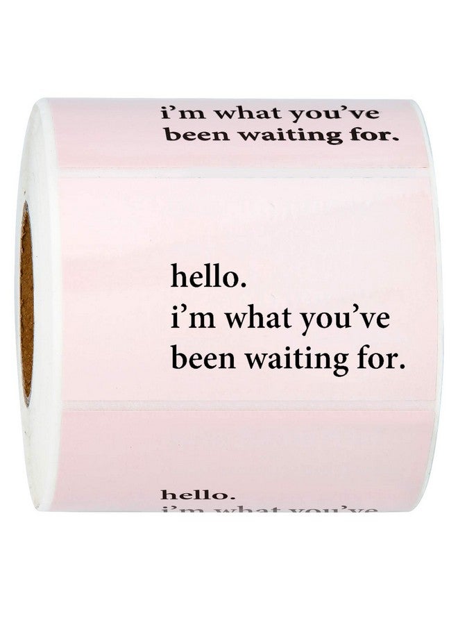 WRAPAHOLIC Hello I'M What You'Ve Been Waiting For Stickers Pink Business Thank You Stickers Shipping Stickers 2 X 3.2 Inch 350 Total Labels - Image 1