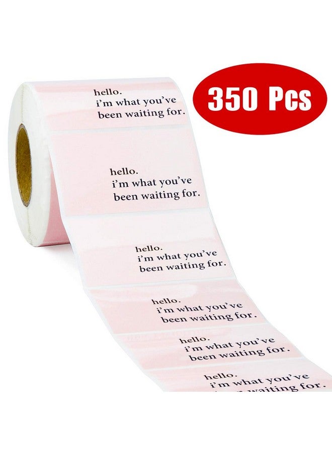 WRAPAHOLIC Hello I'M What You'Ve Been Waiting For Stickers Pink Business Thank You Stickers Shipping Stickers 2 X 3.2 Inch 350 Total Labels - Image 2