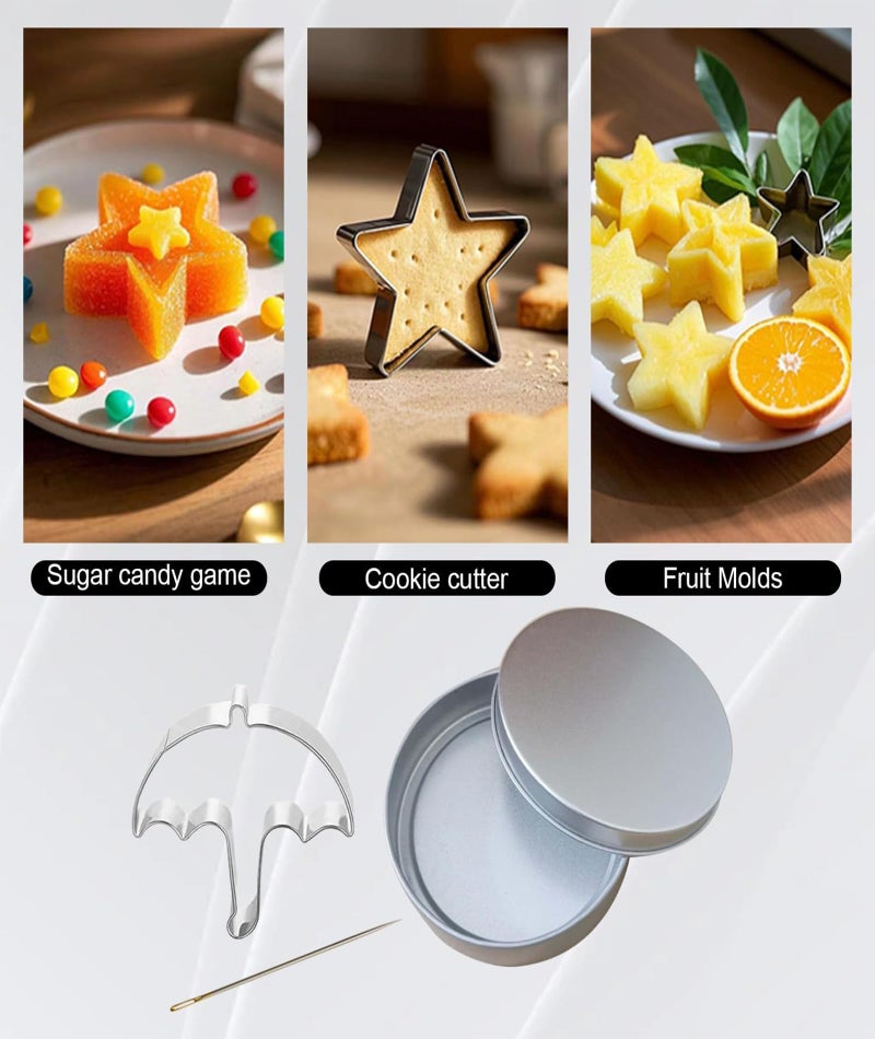 INOCEAN 6 PCS Cookie Cutters, Candy Making Kit, Fun Biscuit Cutters Tool Set for Party, Home, School, Office - Image 4