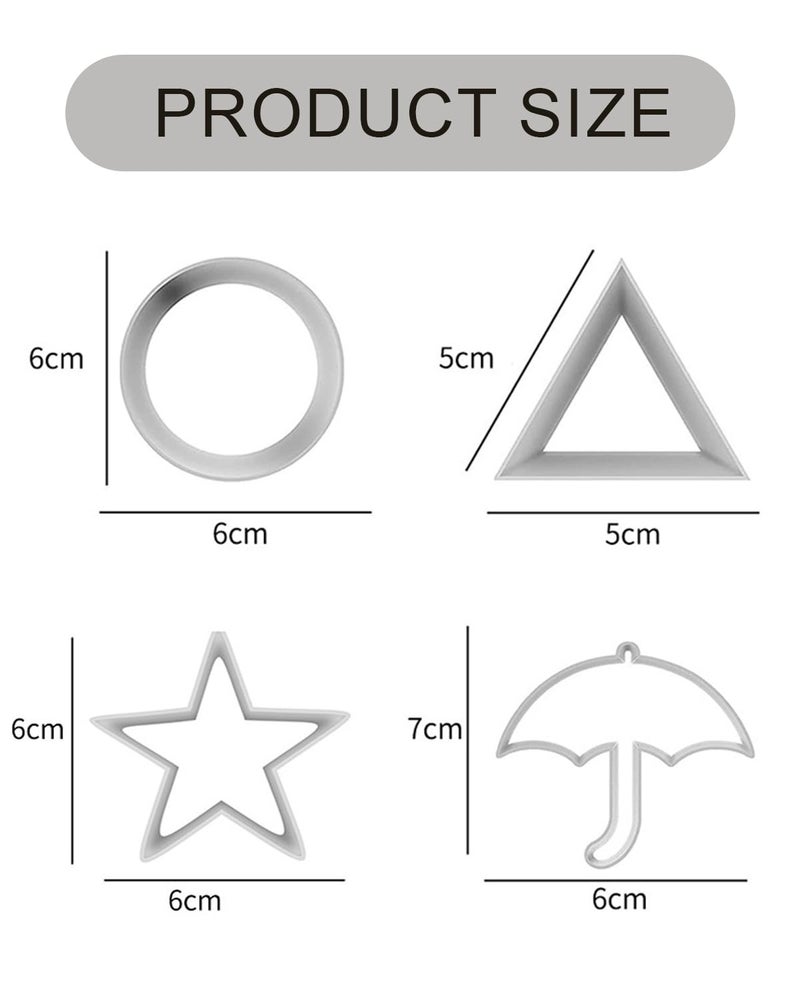 INOCEAN 6 PCS Cookie Cutters, Candy Making Kit, Fun Biscuit Cutters Tool Set for Party, Home, School, Office - Image 2