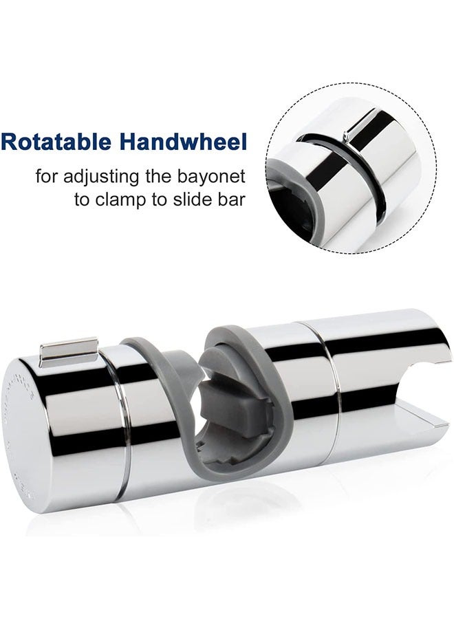 Replacement Hand Shower Bracket for Slide Bar 18-25MM Adjustable Rail Shower Head Holder, Chrome Finished - Image 5