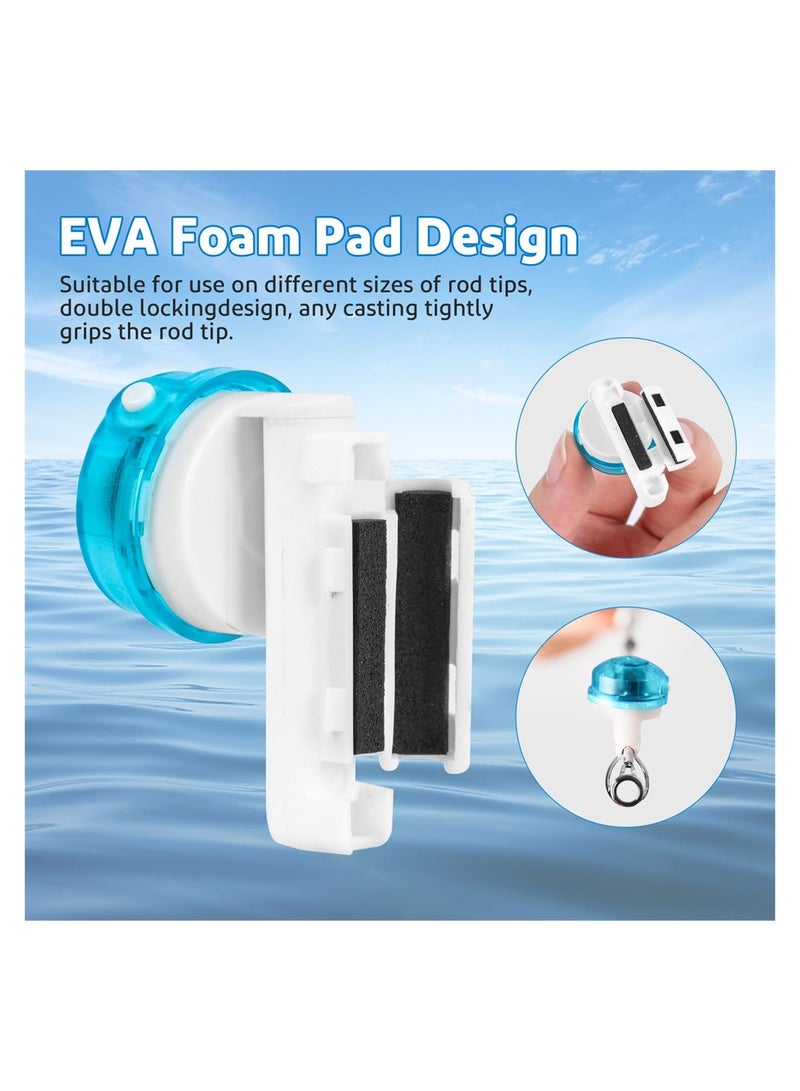 Excefore 2PCS Fishing Bite Alarm Indicator, Sensitive Electronic Sound Alert Bell with Led Light, Clip On Fishing Pole Tip Alarm Light for Daytime Night Fishing - Image 4